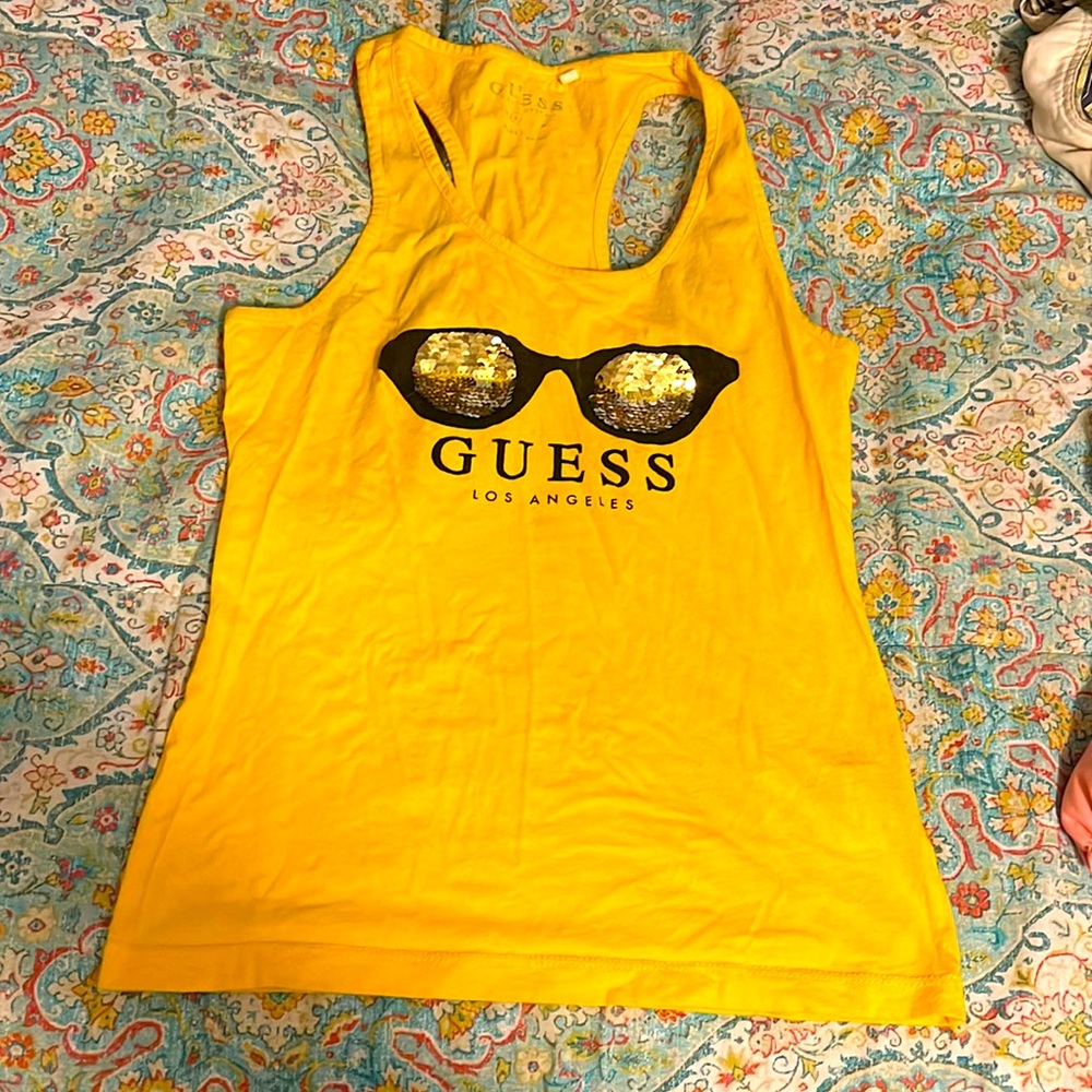 Yellow Guess Tank Top